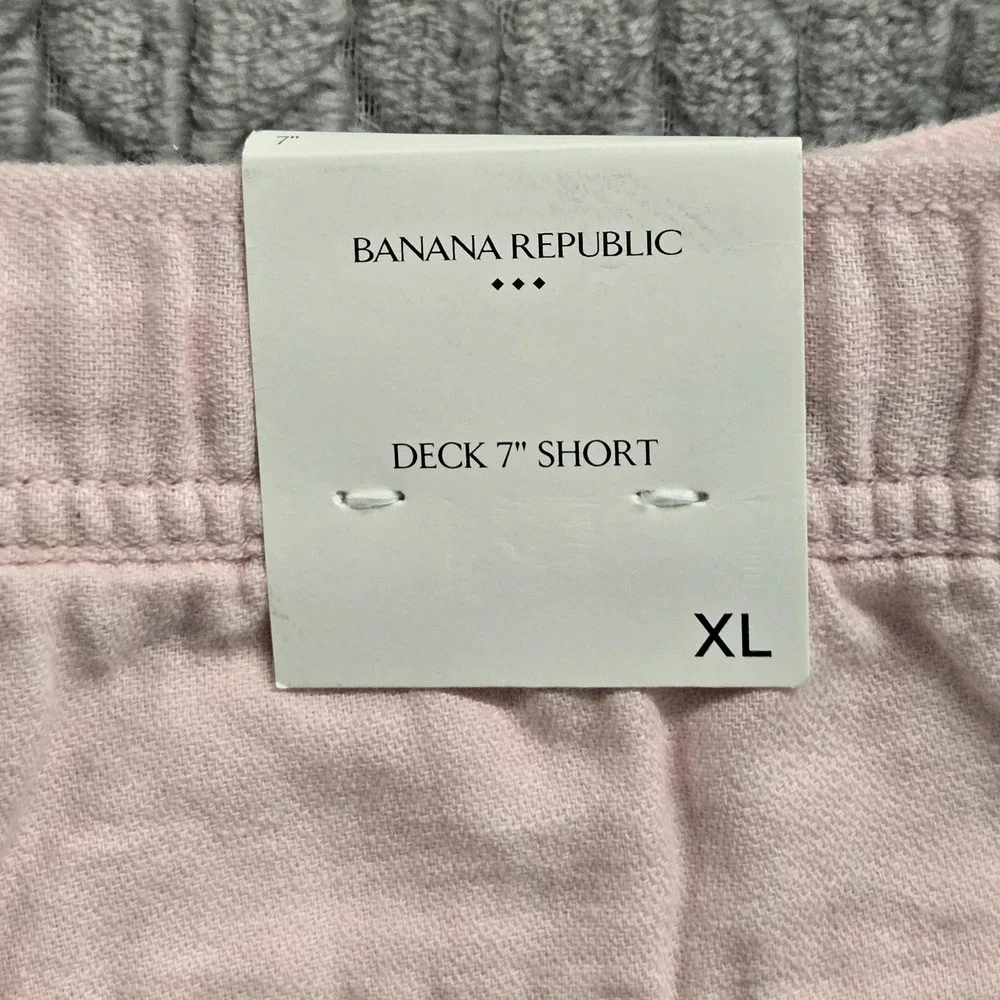 Banana Republic Deck 7 Inch Shorts Mens‎ XL Pink Linen Blend Drawstring